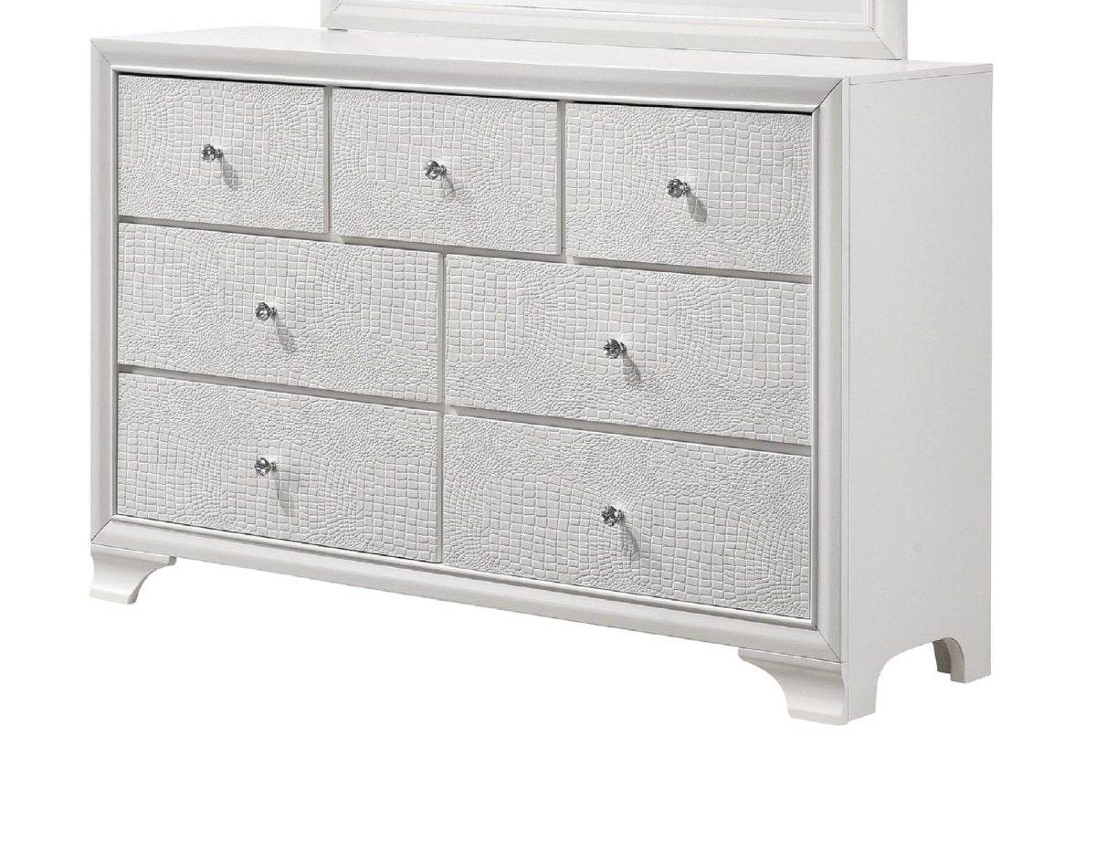 Modern Glam Solid Wood Seven Drawer Dresser - Sleep Galleria