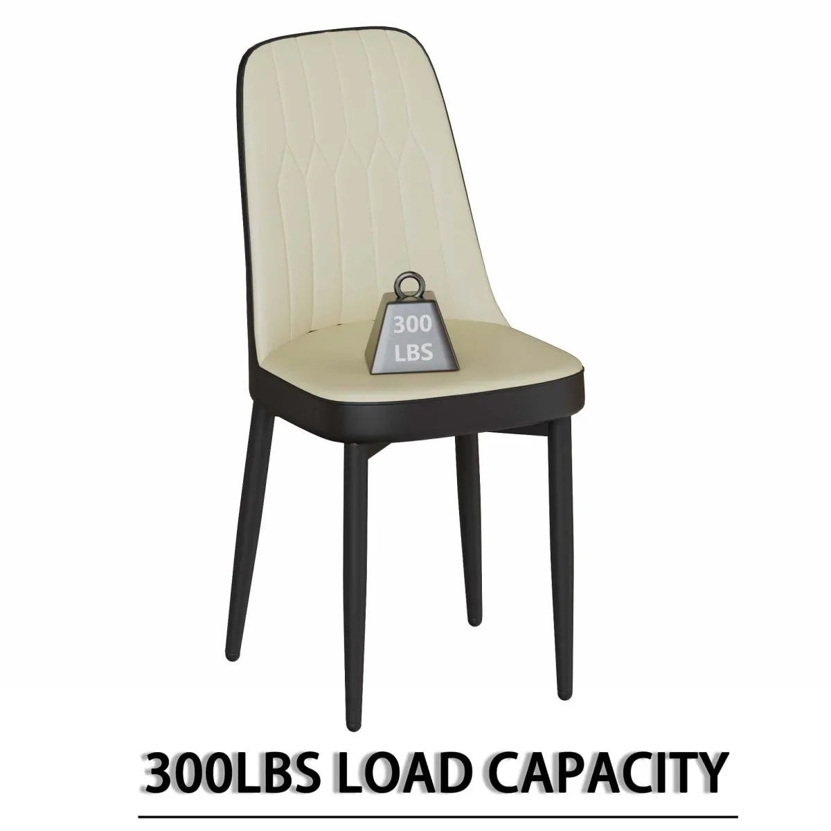 Modern Industrial MDF Dining Table And PU Chairs Set - Omega Lifestyles