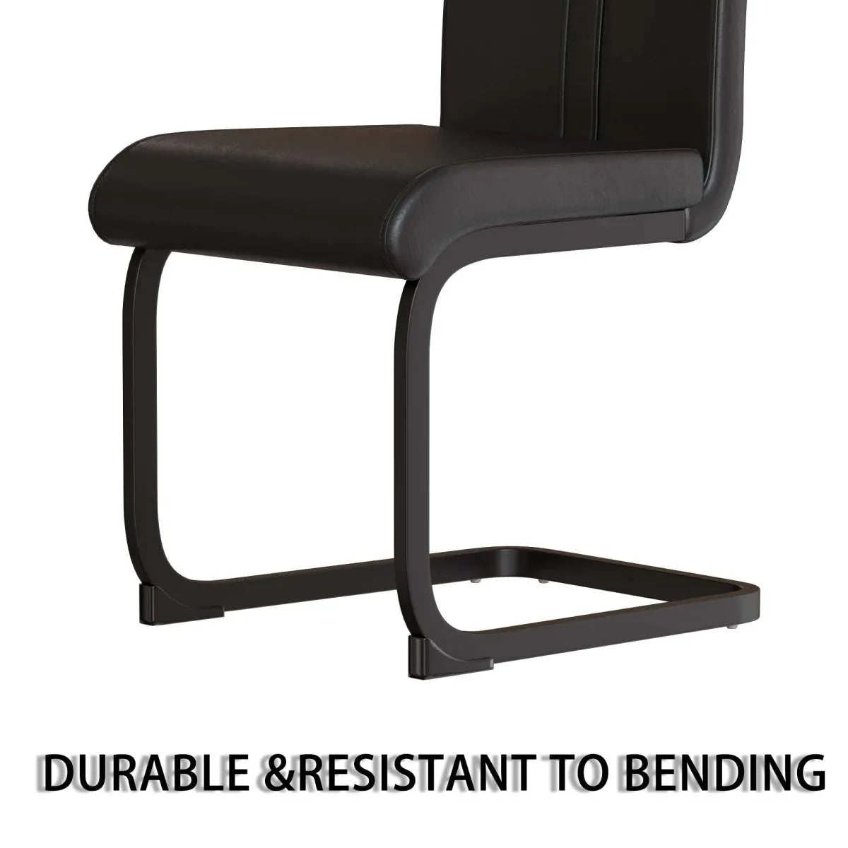 Modern MDF Dining Table And PU Armless Chair Set - Omega Lifestyles