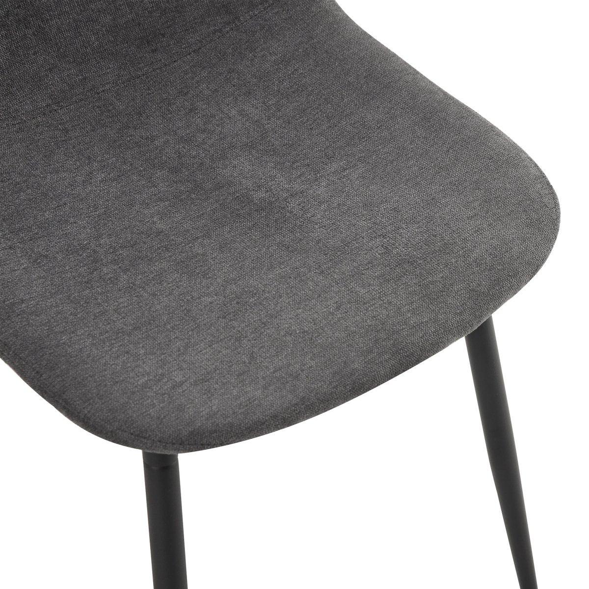 Modern Medieval Linen Upholstered 4-Piece Dining Set - Omega Lifestyles