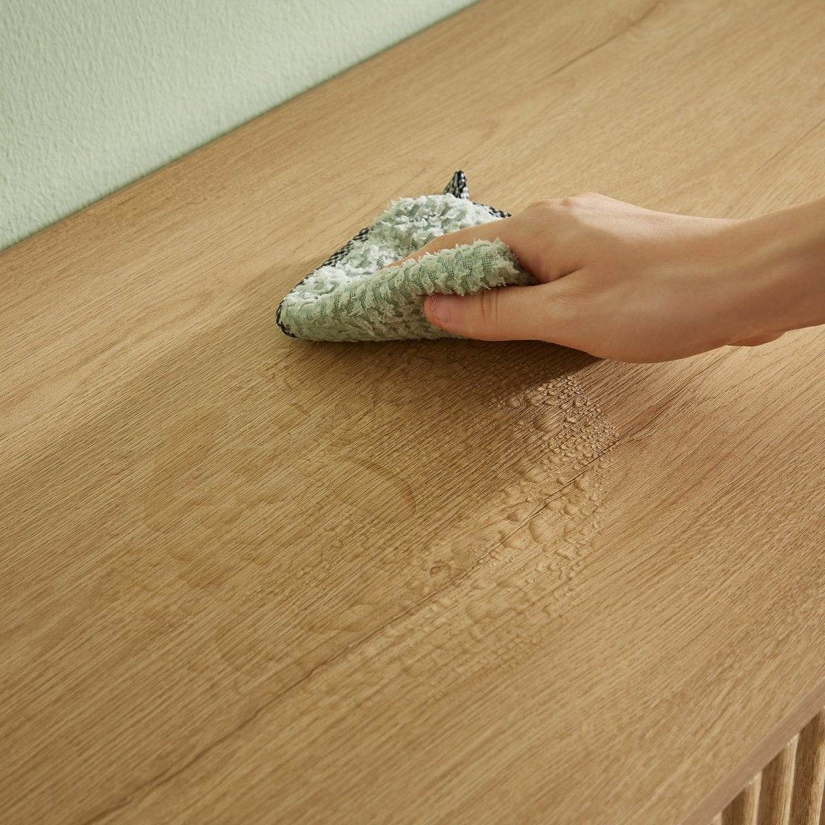 Modern Oak 3-Drawer Dresser With Curved Wave Design - Sleep Galleria