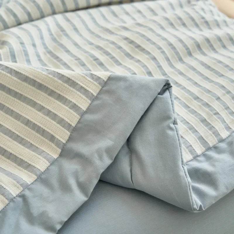 Mugwort Fibre Jacquard Summer Cotton Quilt Blanket - Sleep Galleria