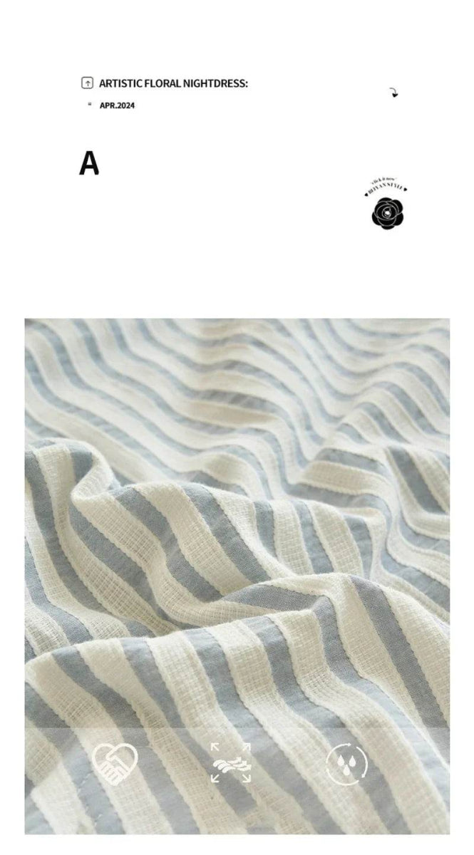 Mugwort Fibre Jacquard Summer Cotton Quilt Blanket - Sleep Galleria