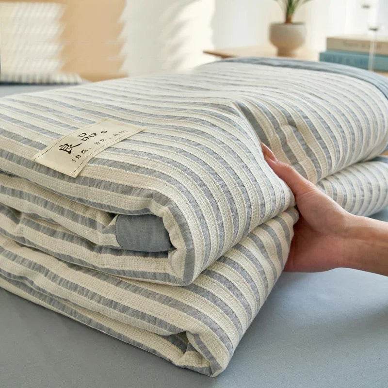 Mugwort Fibre Jacquard Summer Cotton Quilt Blanket - Sleep Galleria