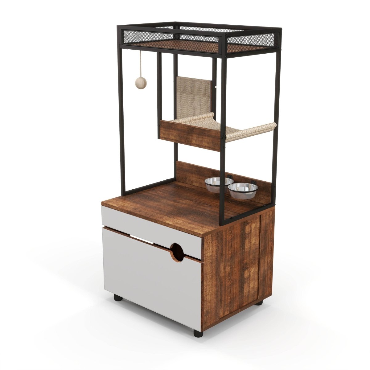 Multi - Functional Cat Furniture With Litter Box Enclosure - Restanew - Omega Lifestyles