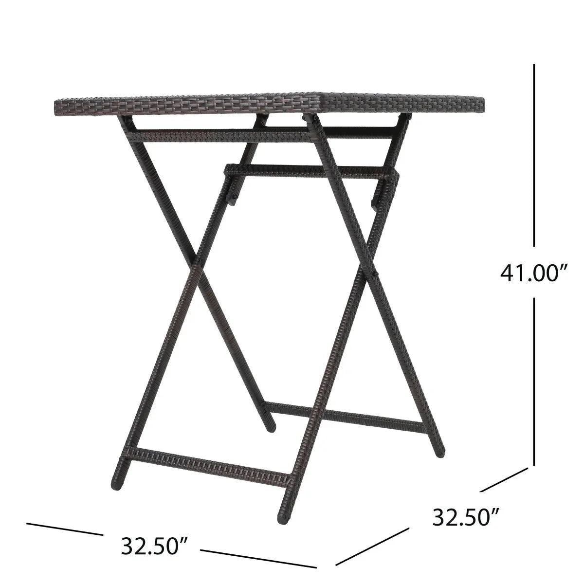 Outdoor Folding Rattan Wicker Patio Bar Table - Omega Lifestyles