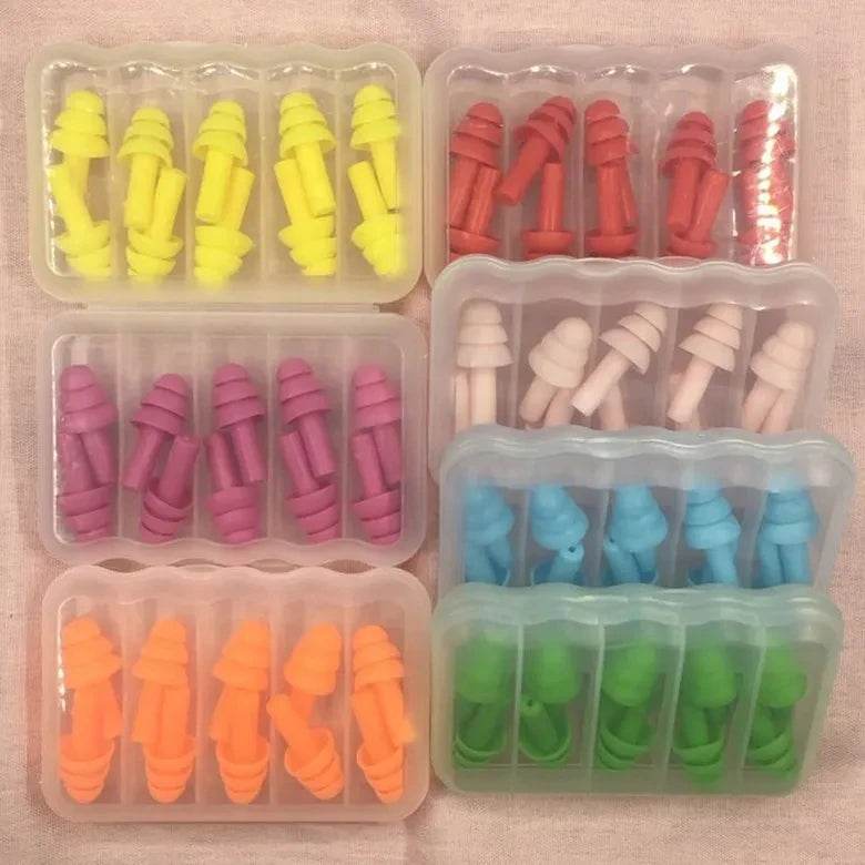 Pack Of 5 Soft Silicone Waterproof Swimming Earplugs - Sleep Galleria