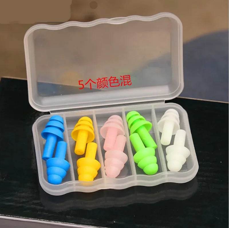 Pack Of 5 Soft Silicone Waterproof Swimming Earplugs - Sleep Galleria