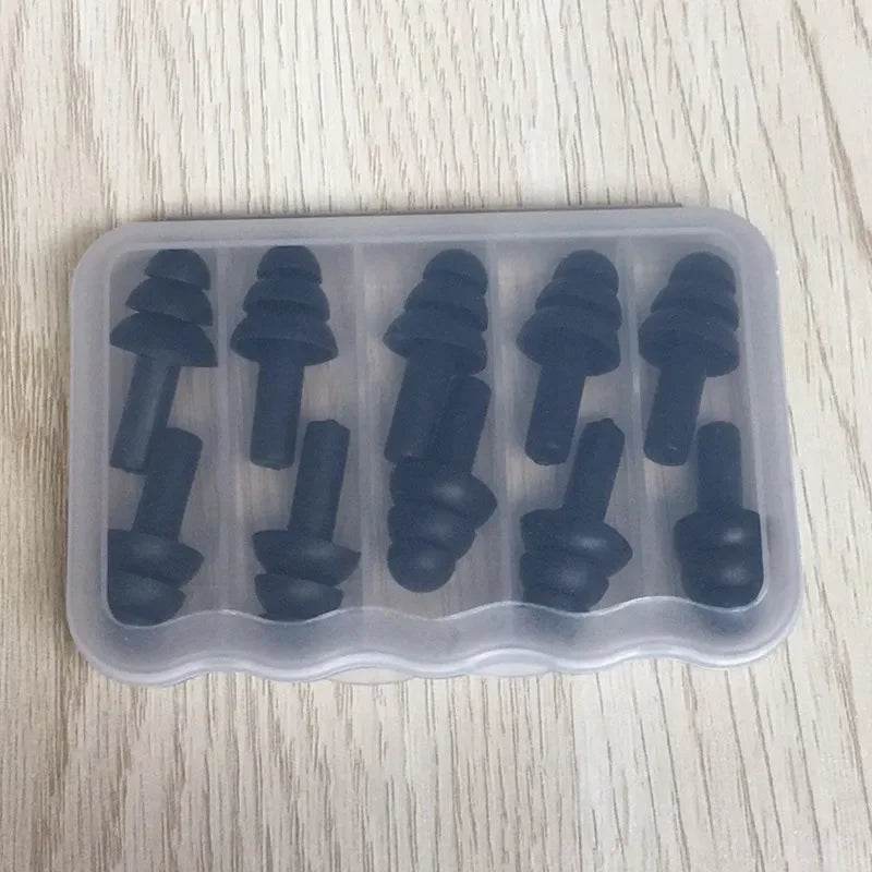 Pack Of 5 Soft Silicone Waterproof Swimming Earplugs - Sleep Galleria