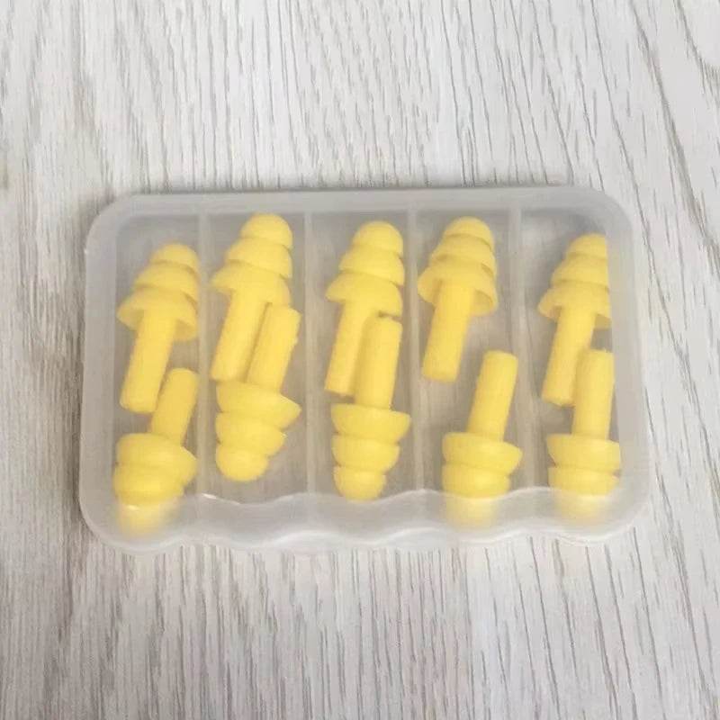 Pack Of 5 Soft Silicone Waterproof Swimming Earplugs - Sleep Galleria