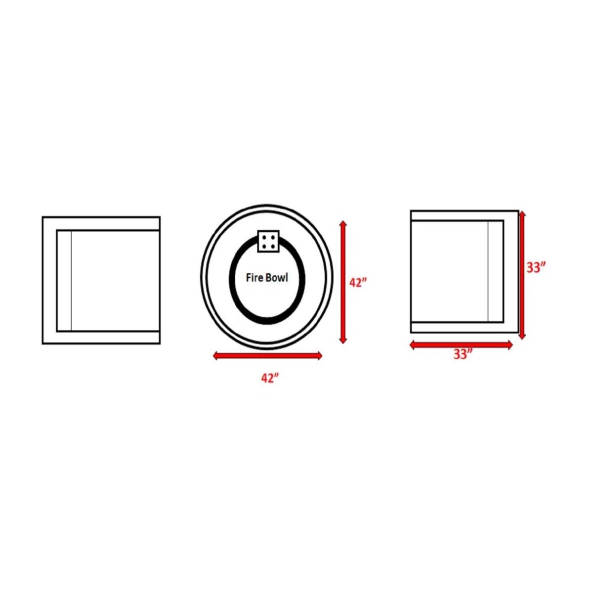 Patio Conversation Set for 2 With Fire Pit and Cushions - Restanew - Omega Lifestyles