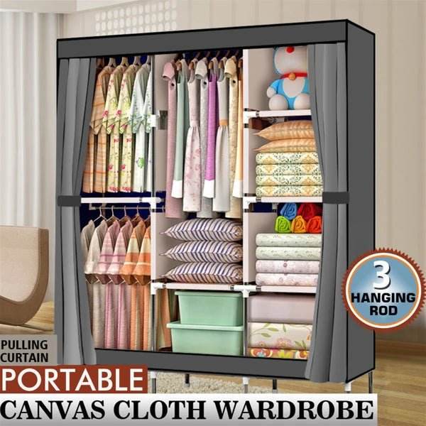 Portable Portable Clothes Closet Wardrobe With Shelves Organizer - Omega Lifestyles