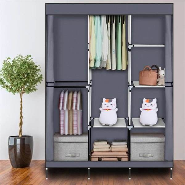 Portable Portable Clothes Closet Wardrobe With Shelves Organizer - Omega Lifestyles