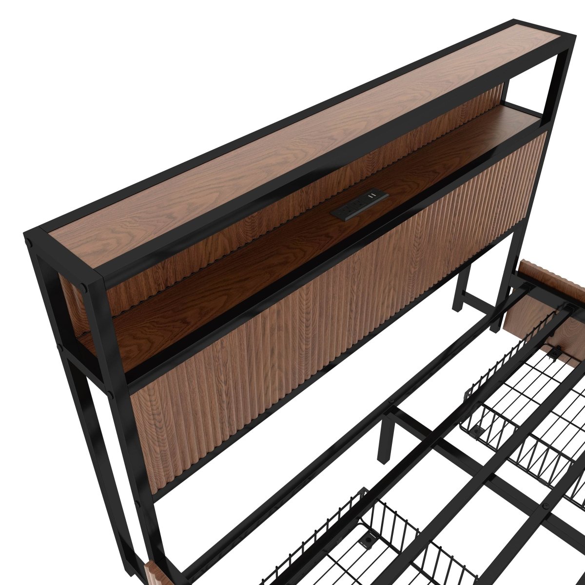 Queen French Bed Frame With Storage Drawers And USB Socket - Restanew - Omega Lifestyles