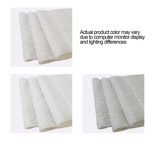 Queen Ivory Boucle Upholstered Platform Bed Frame With Storage - Omega Lifestyles