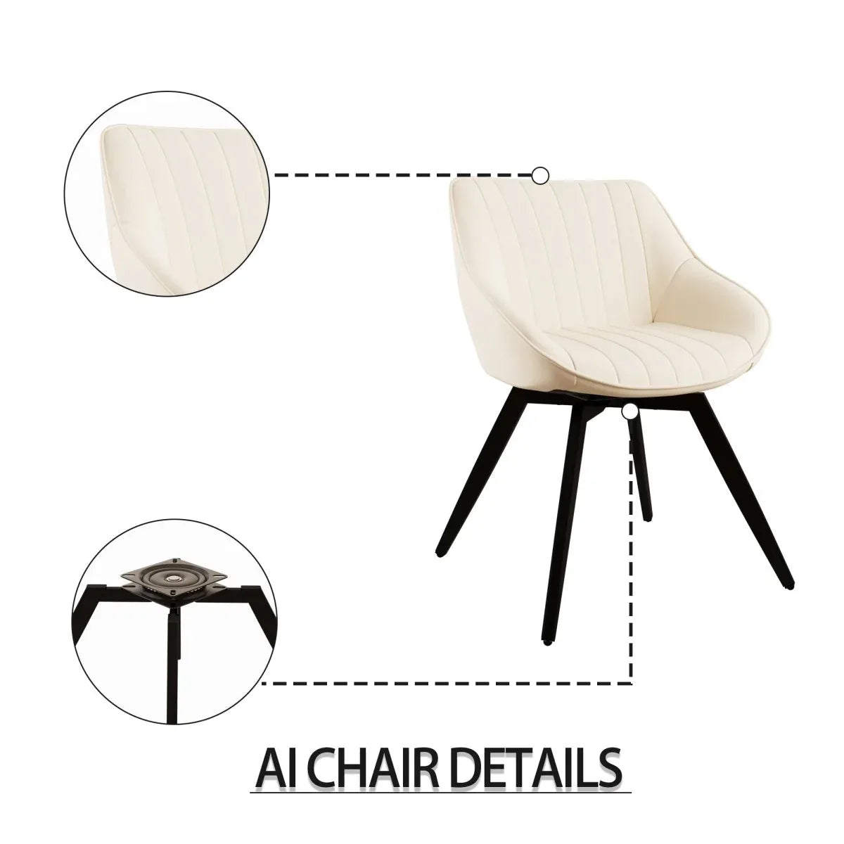 Round Tulip Dining Table And 2 PU Cushioned Chairs Set - Omega Lifestyles