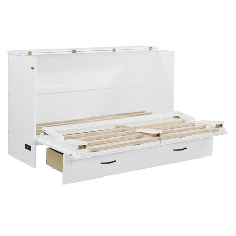 Space-Saving Queen Murphy Bed With Large Drawers - Sleep Galleria