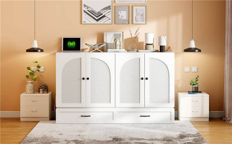 Space-Saving Queen Murphy Bed With Large Drawers - Sleep Galleria