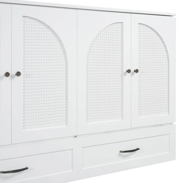 Space-Saving Queen Murphy Bed With Large Drawers - Omega Lifestyles