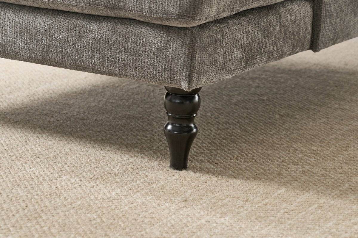 Spacious Soft Upholstered Grey Chaise Lounge Recliner Chair - Sleep Galleria