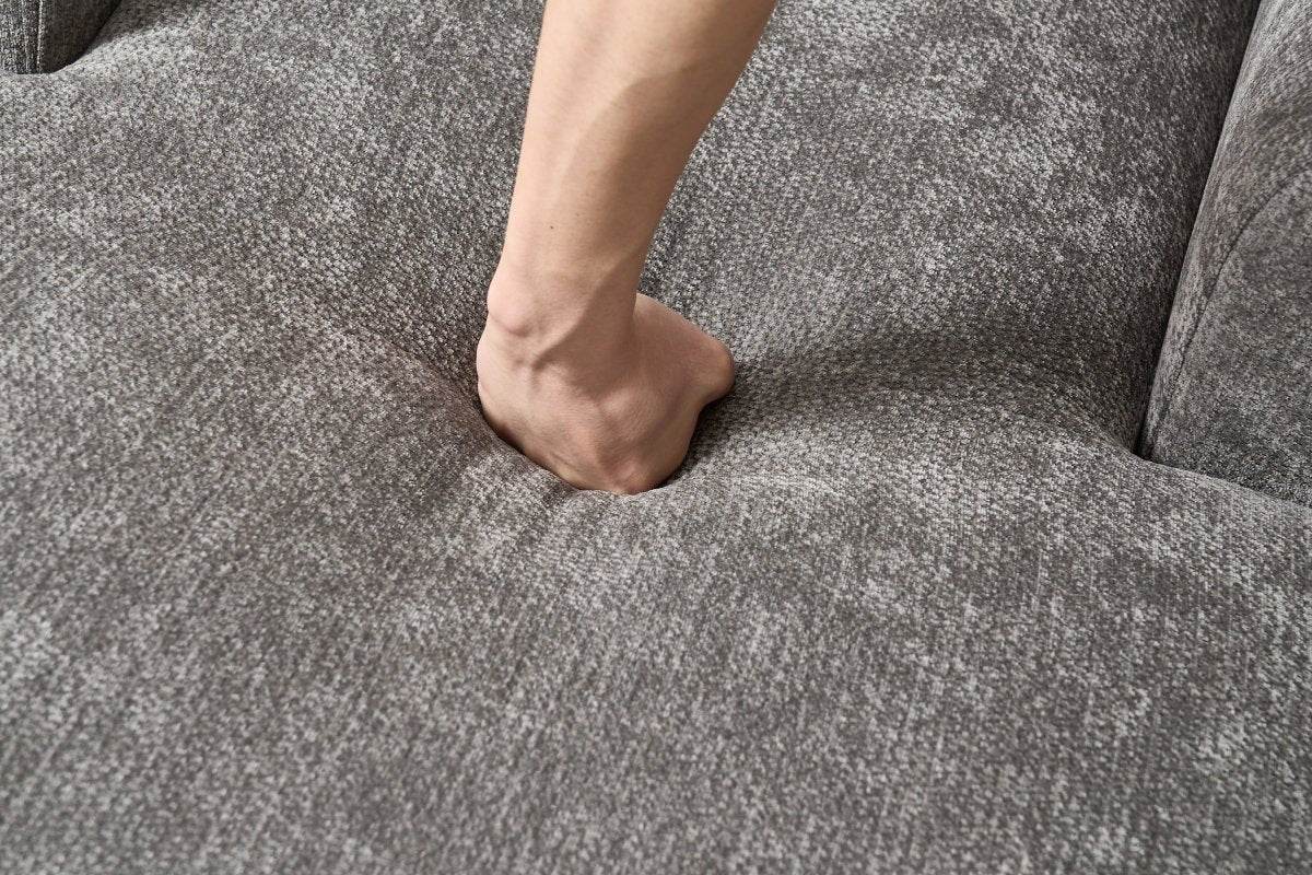 Spacious Soft Upholstered Grey Chaise Lounge Recliner Chair - Sleep Galleria