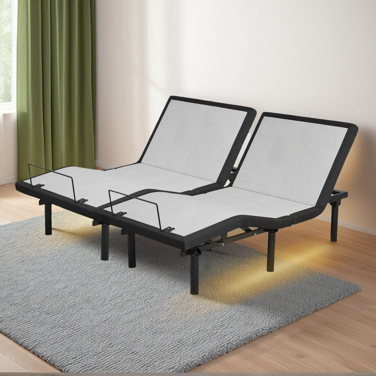 Split King Adjustable Bed Frame With Massage USB Ports - Restanew - Omega Lifestyles
