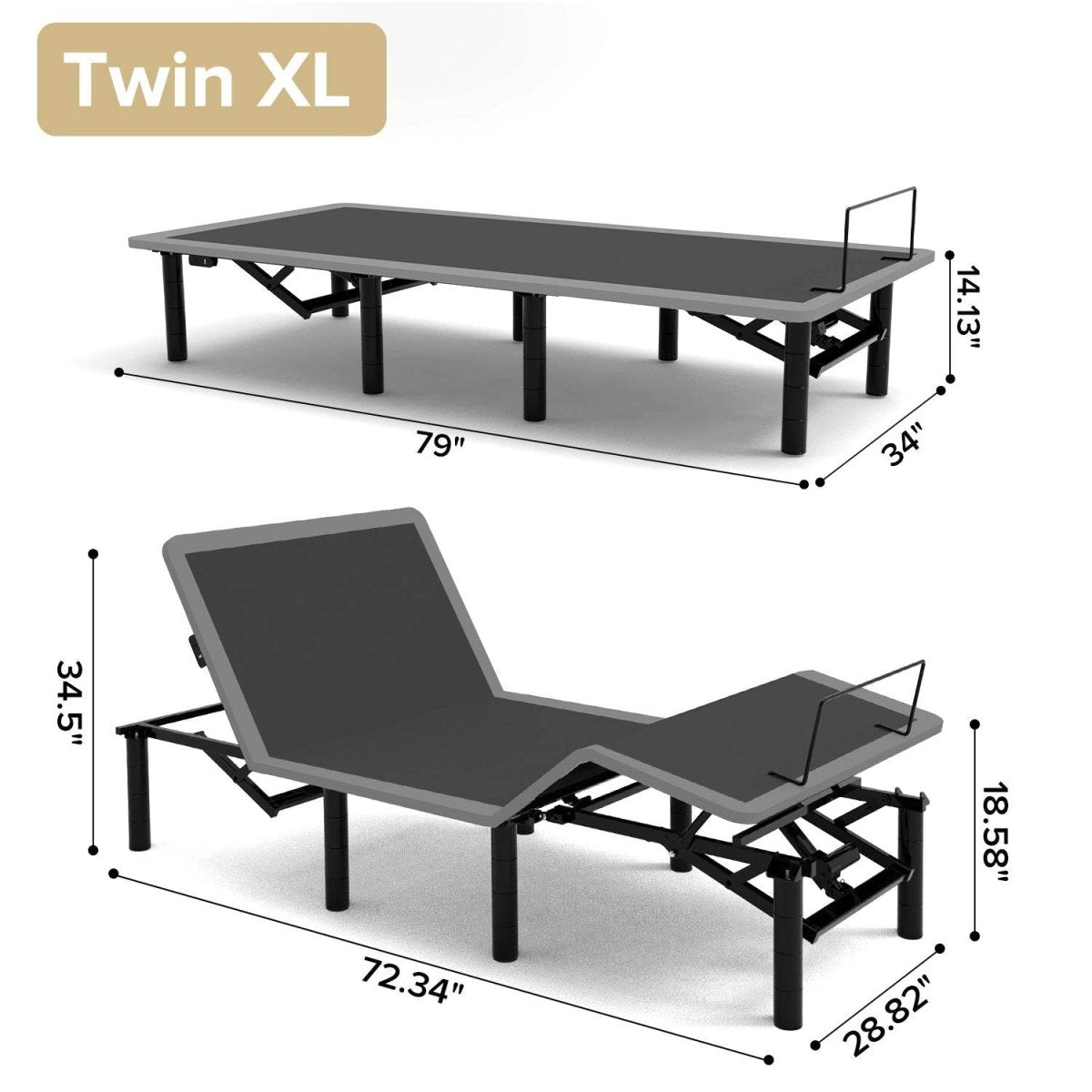 Split King Adjustable Bed Frame With Massage USB Ports - Restanew - Omega Lifestyles