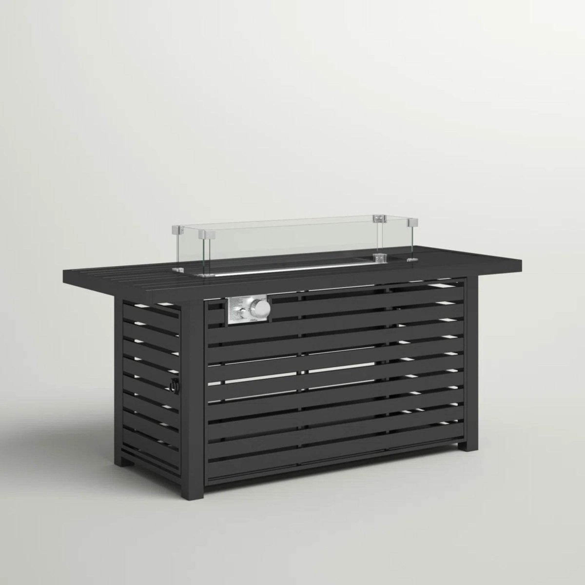 Steel Propane Outdoor Fire Pit Table With Lid - Restanew - Omega Lifestyles