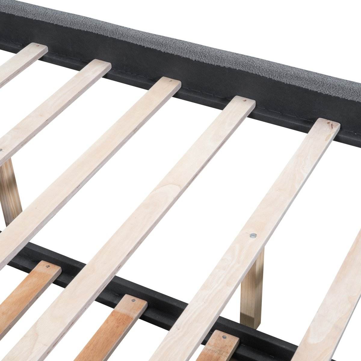 Teddy Fleece Upholstered Platform Bed With Trundle - Sleep Galleria