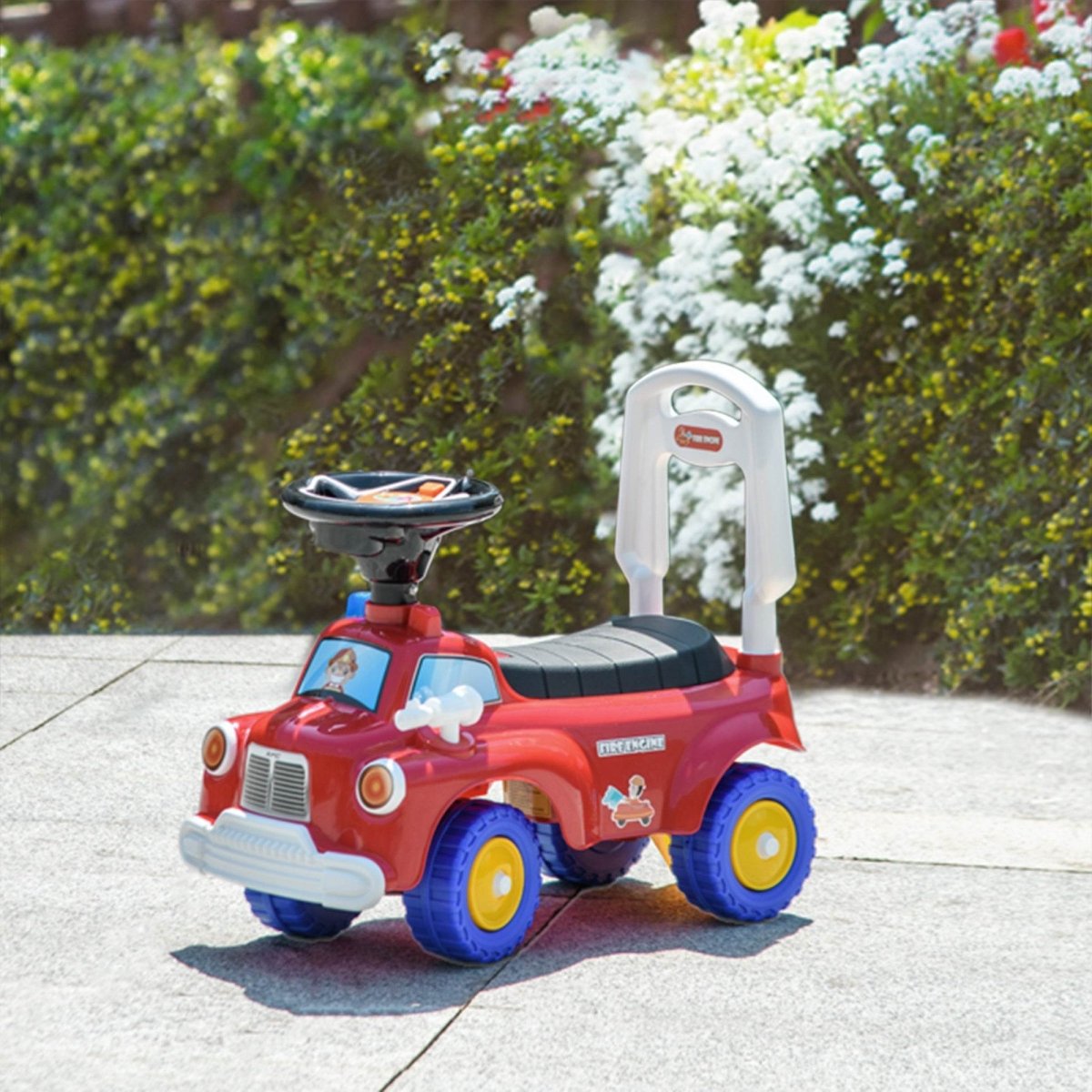 Toddler Fire Truck Ride - On Toy With Music Horn - Restanew - Omega Lifestyles