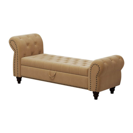 Tufted Velvet Bed Bench With Storage and Recliner - Sleep Galleria