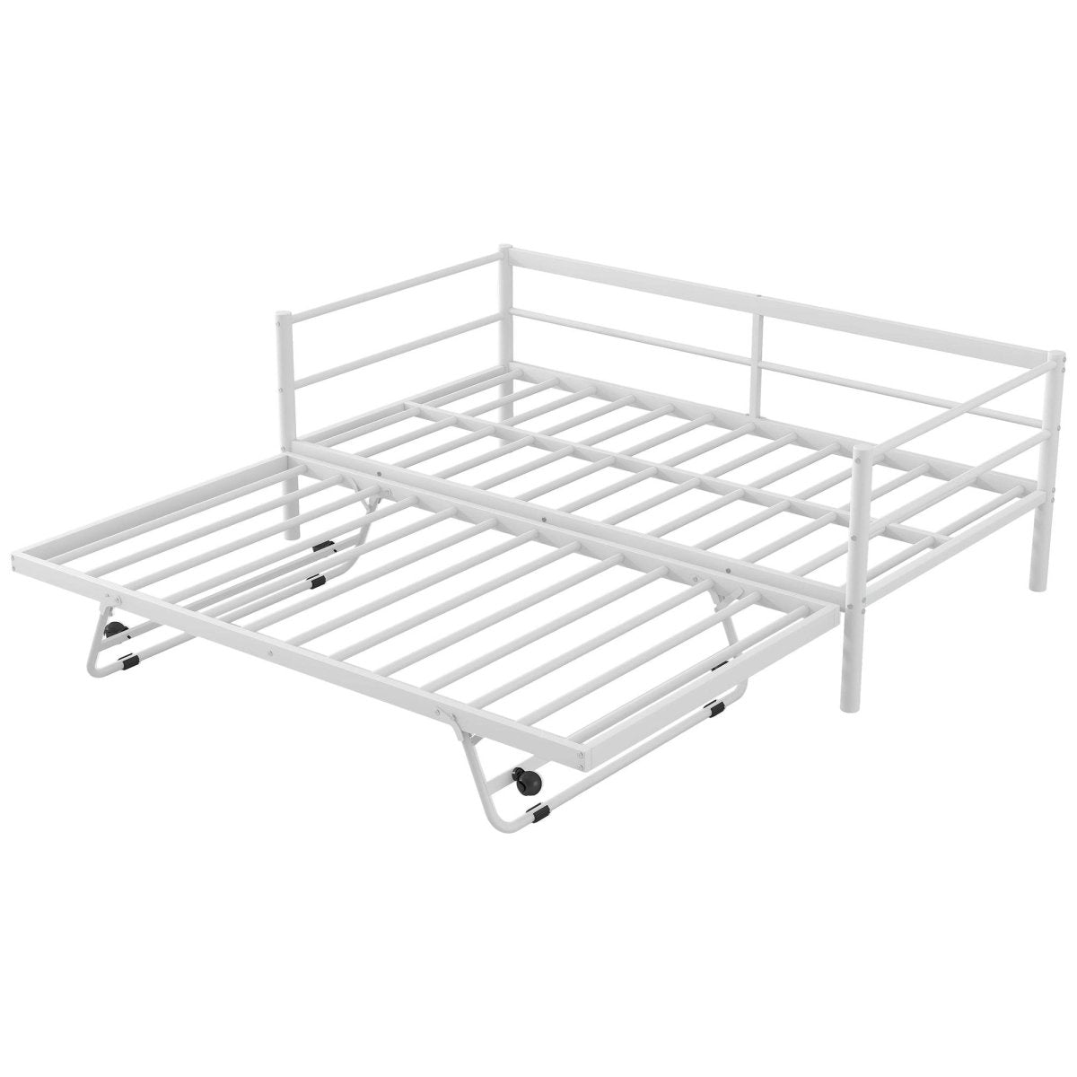 Twin Metal Daybed With LED Adjustable Pop-Up Trundle - Sleep Galleria