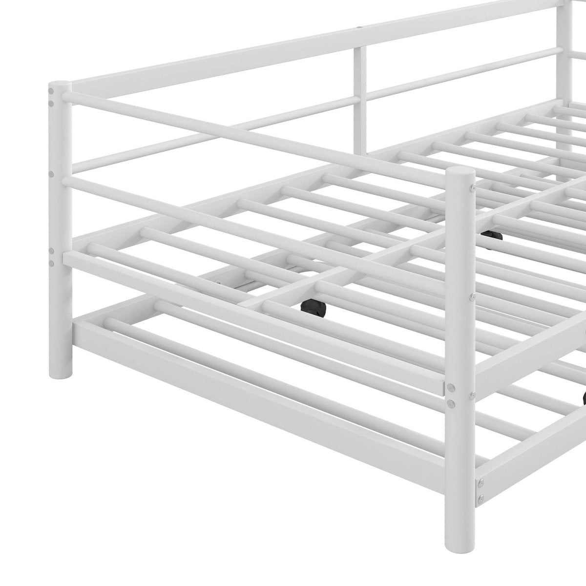 Twin Metal Daybed With LED Adjustable Pop-Up Trundle - Sleep Galleria