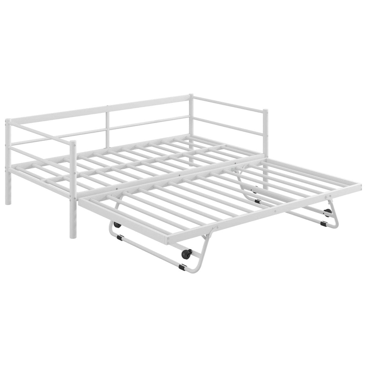 Twin Metal Daybed With LED Adjustable Pop-Up Trundle - Sleep Galleria