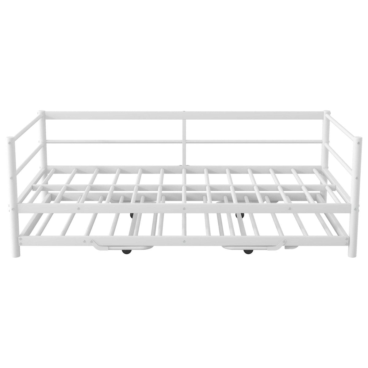 Twin Metal Daybed With LED Adjustable Pop-Up Trundle - Sleep Galleria