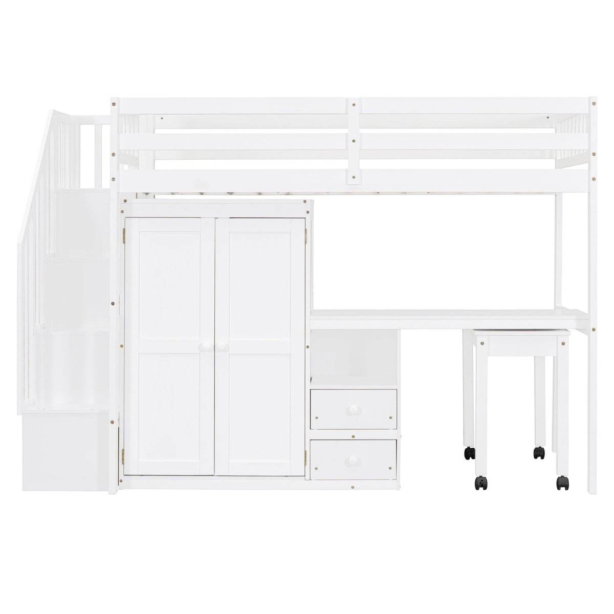 Twin Multifunctional Loft Bed With Storage Desk Drawers - Sleep Galleria