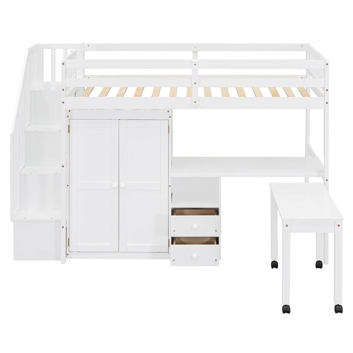 Twin Multifunctional Loft Bed With Storage Desk Drawers - Sleep Galleria