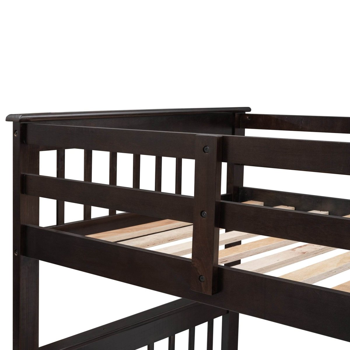 Twin - Over - Full Solid Wood Stairway Storage Bunk Bed - Restanew - Omega Lifestyles
