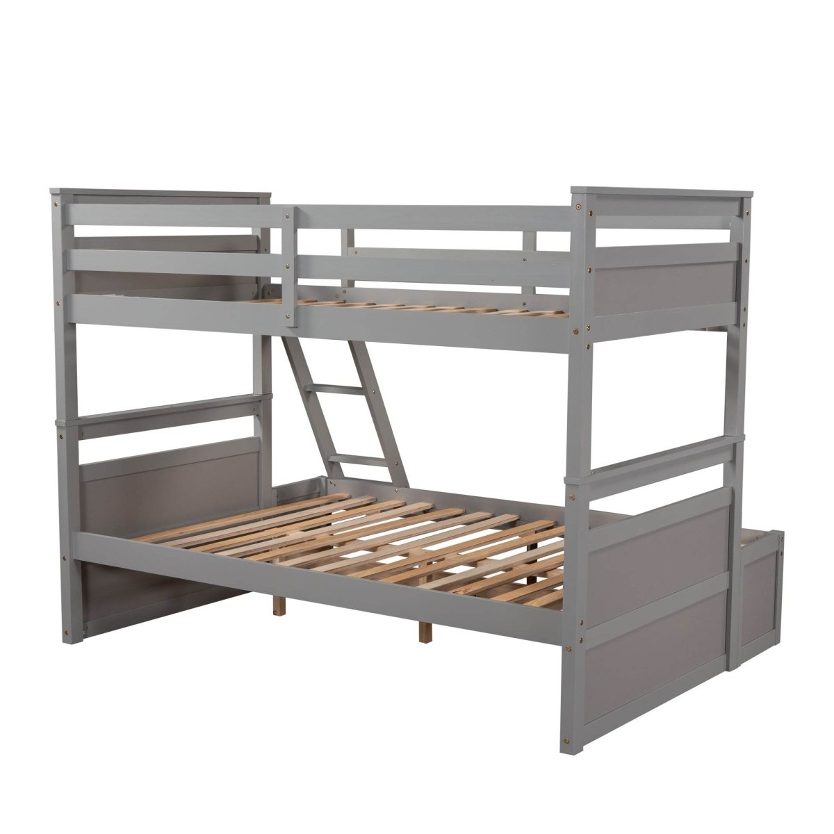 Twin - Over - Full Solid Wood Storage Bunk Bed - Restanew - Omega Lifestyles