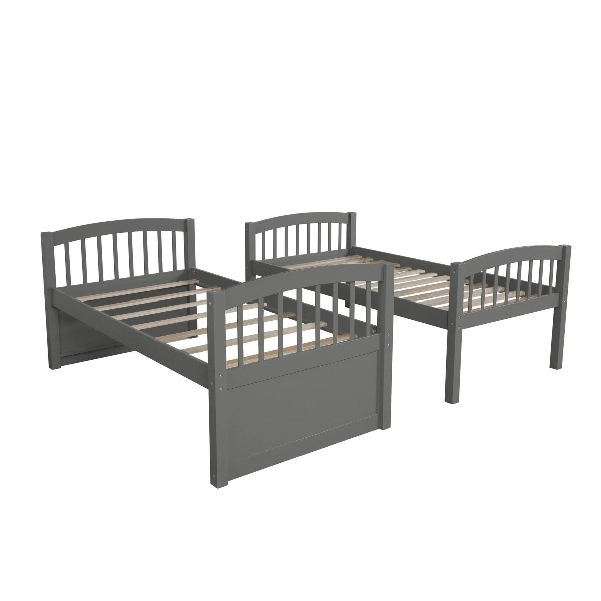 Twin - Over - Twin Solid Wood Trundle Bunk Bed With Drawers - Restanew - Omega Lifestyles