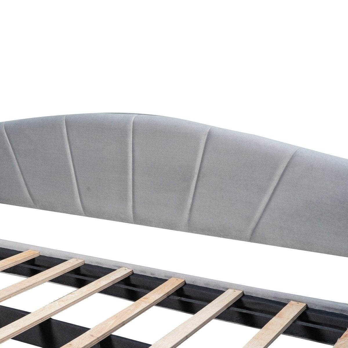 Upholstered Twin Daybed With Trundle And Wood Slats - Sleep Galleria