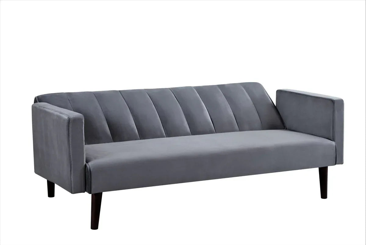 Velvet Convertible Futon Sofa Bed With Twin Sleeper - Omega Lifestyles