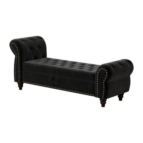 Velvet Upholstered Tufted Bed Bench With Storage - Sleep Galleria