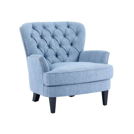 Vintage-Inspired Tufted Nailhead Trim Accent Chair - Sleep Galleria