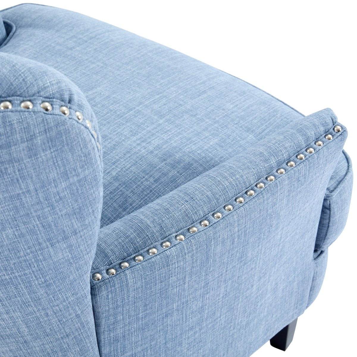 Vintage-Inspired Tufted Nailhead Trim Accent Chair - Sleep Galleria