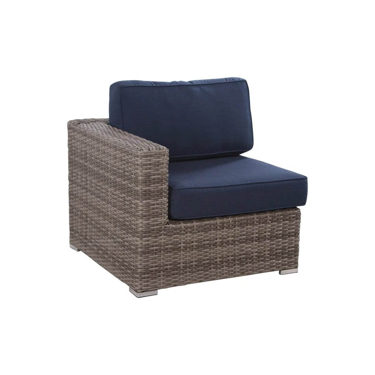 Weather - Resistant Wicker One - Arm Patio Chair With Cushions - Restanew - Omega Lifestyles