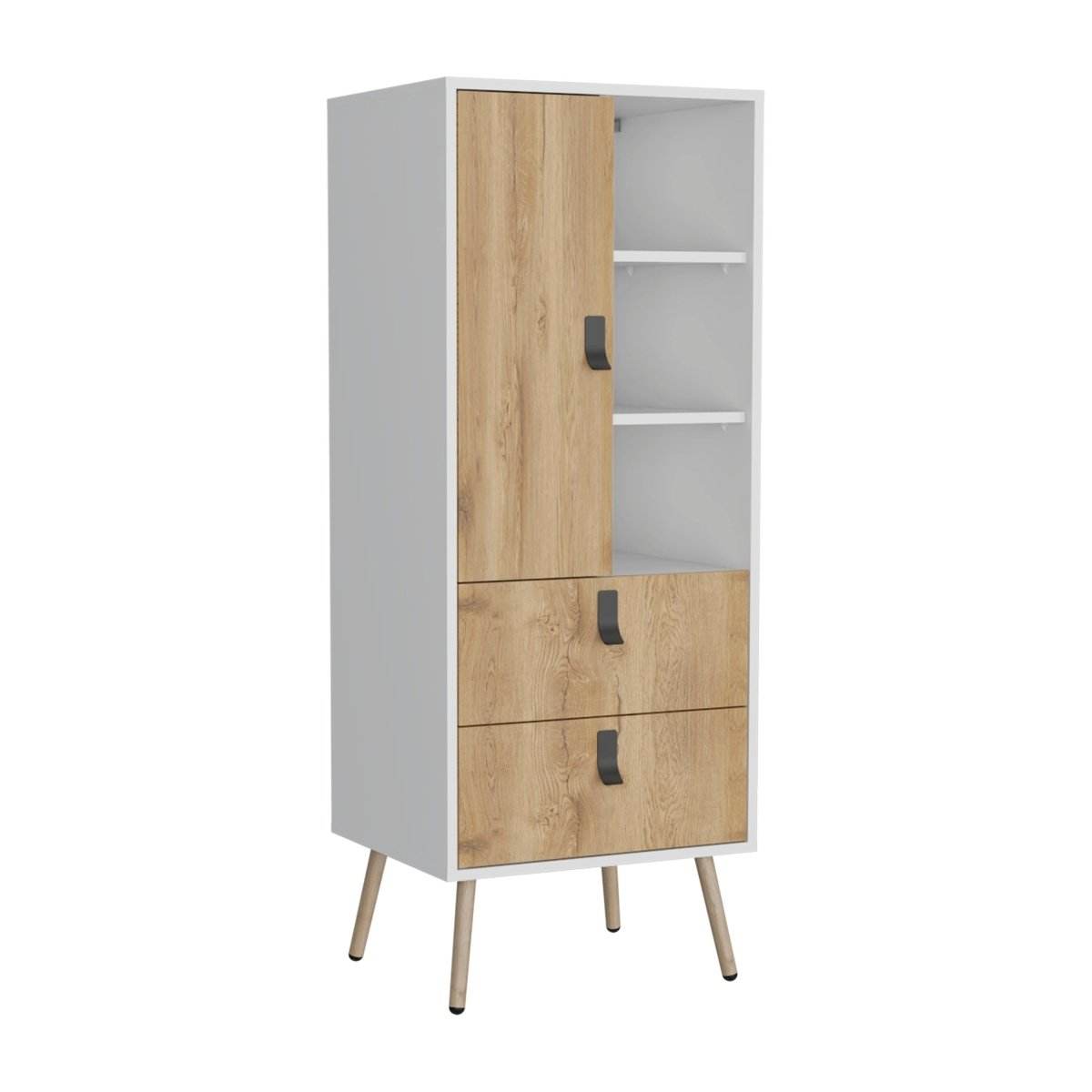 White Macadamia Pine Wood Bedroom Dresser With Storage - Sleep Galleria