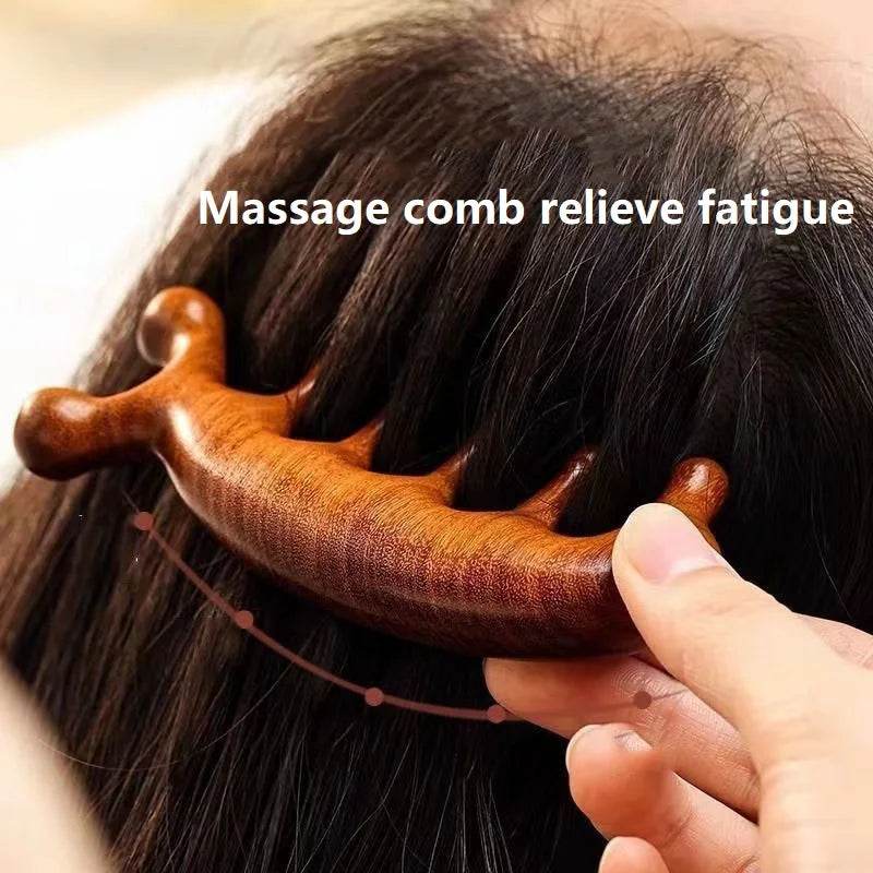Wooden Scalp Massage Comb Hair Relaxation Tool - Sleep Galleria