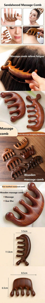Wooden Scalp Massage Comb Hair Relaxation Tool - Sleep Galleria