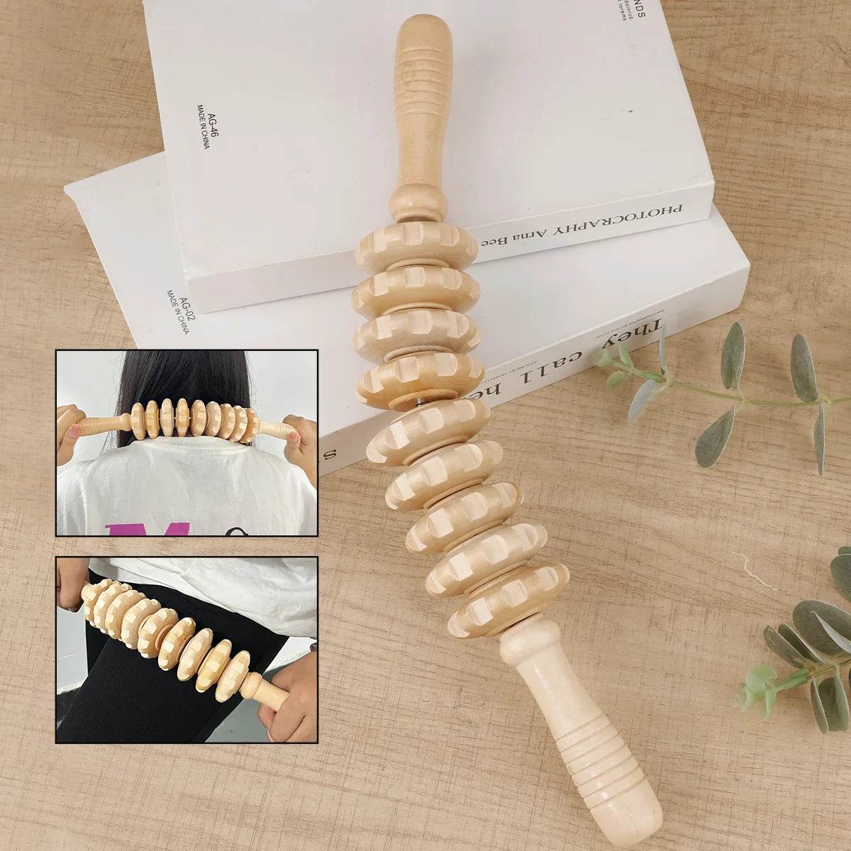Wooden Trigger Point Therapy Massager Roller Stick - Sleep Galleria